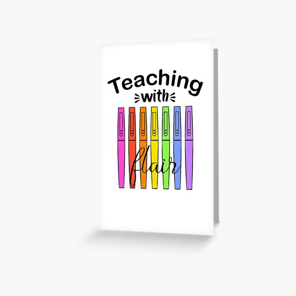 funny teacher quote Teaching with Flair design with Flair Pen T-shirt  Sticker for Sale by AHMEDELMSSAADI