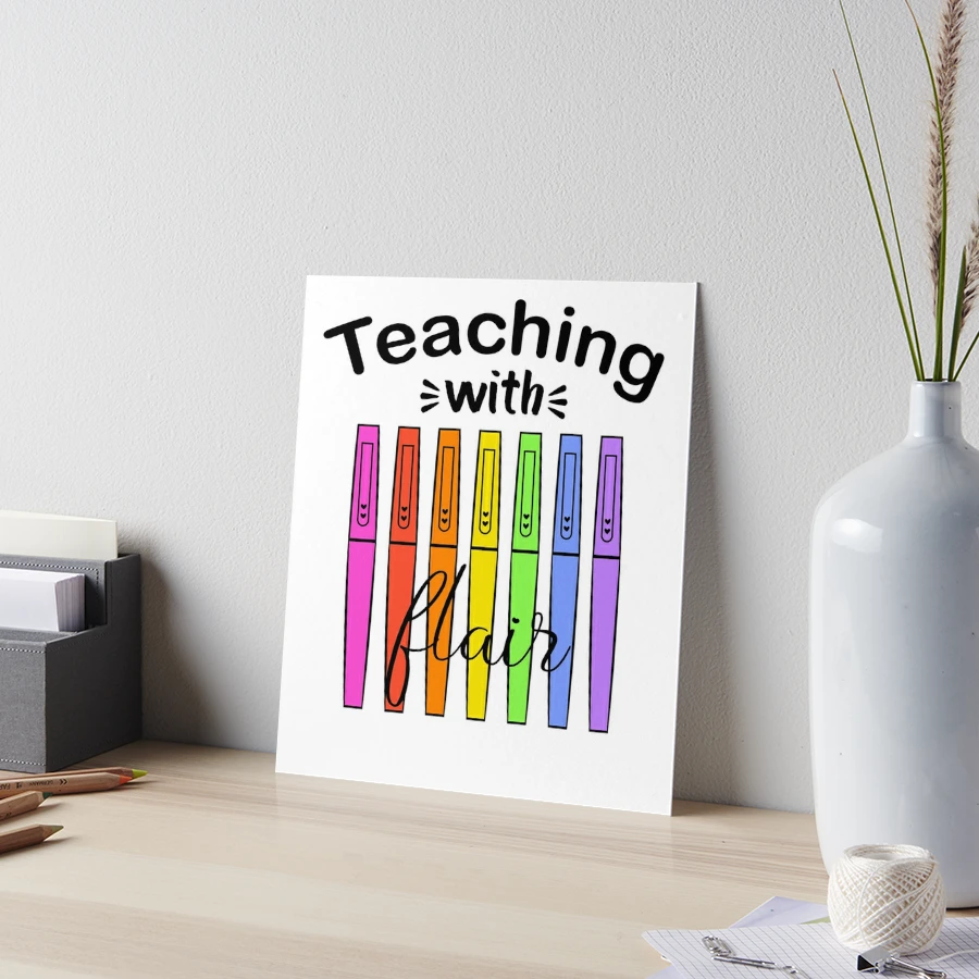 funny teacher quote Teaching with Flair design with Flair Pen T-shirt  Sticker for Sale by AHMEDELMSSAADI