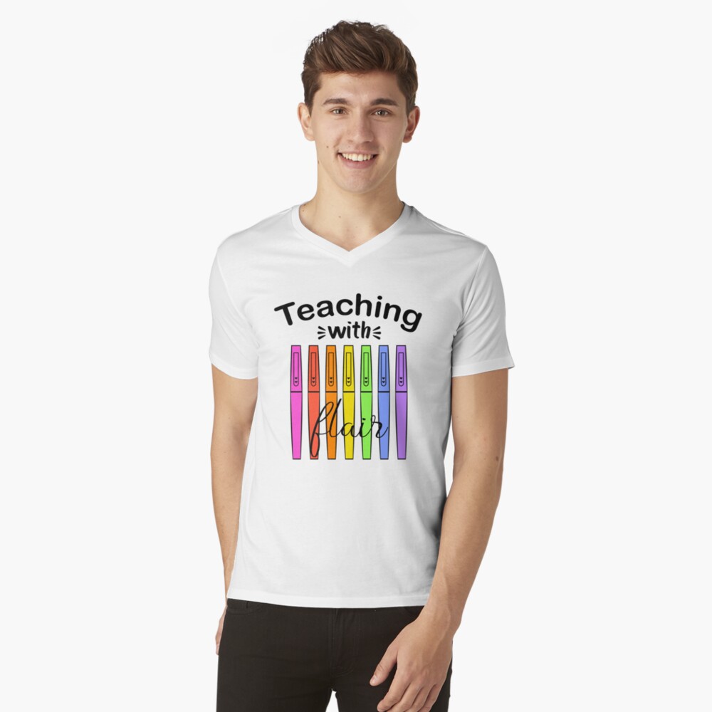 funny teacher quote Teaching with Flair design with Flair Pen T-shirt  Sticker for Sale by AHMEDELMSSAADI