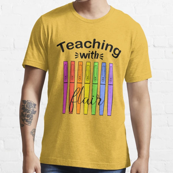 funny teacher quote Teaching with Flair design with Flair Pen T-shirt  Sticker for Sale by AHMEDELMSSAADI