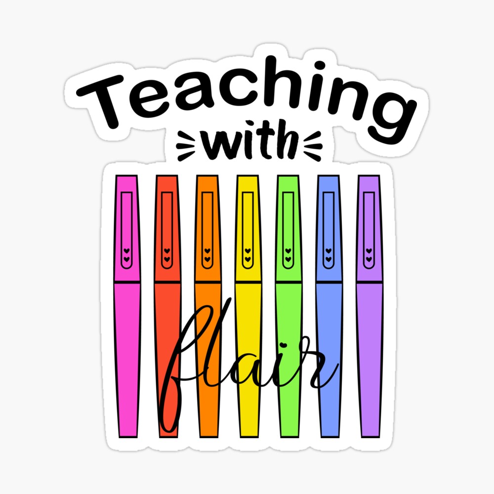 Womens Teaching with flair tshirt flair Pen, Teacher Gift Premium T-Shirt