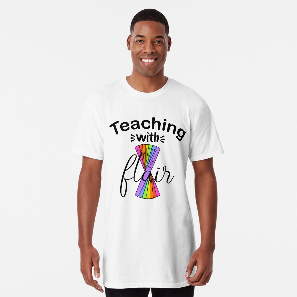 funny teacher quote Teaching with Flair design with Flair Pen T-shirt  Sticker for Sale by AHMEDELMSSAADI