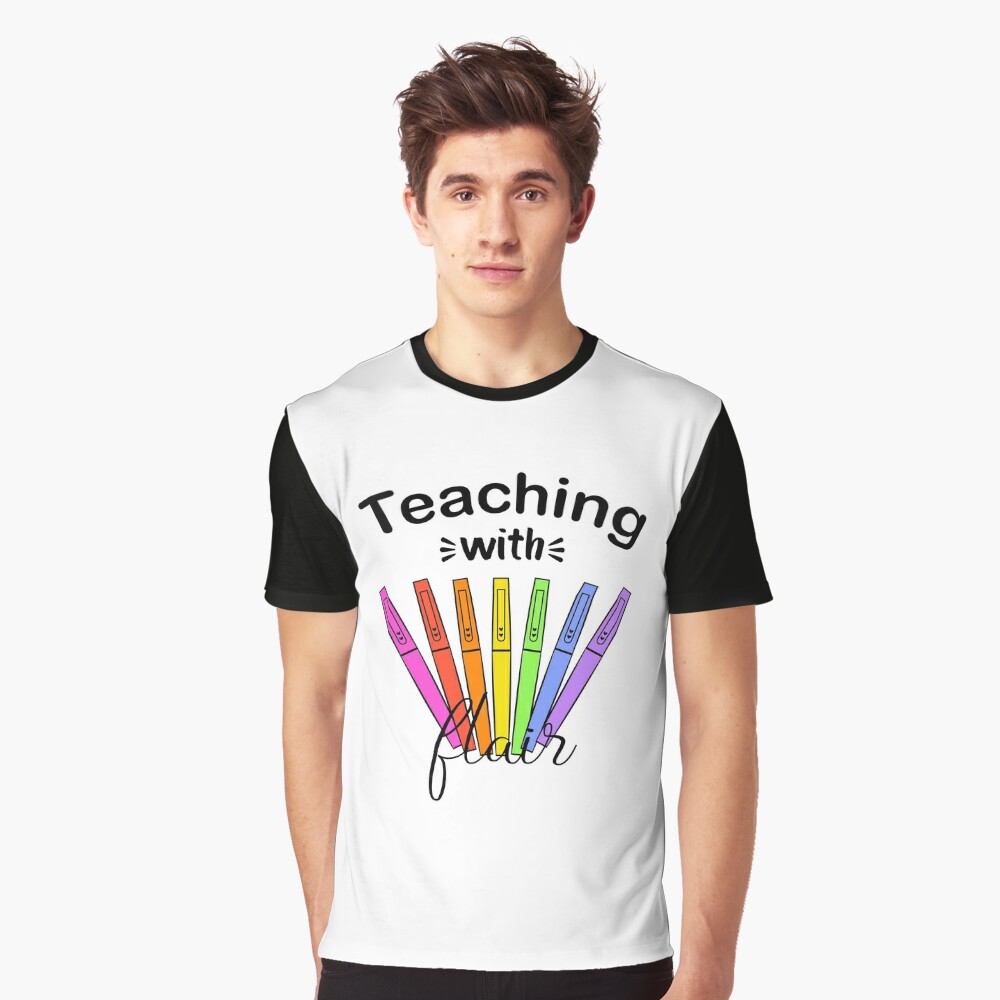 funny teacher quote Teaching with Flair design with Flair Pen T-shirt  Sticker for Sale by AHMEDELMSSAADI