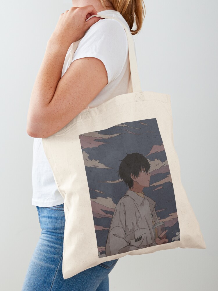 STUDY - SAD JAPANESE ANIME AESTHETIC Tote Bag by Poser_Boy