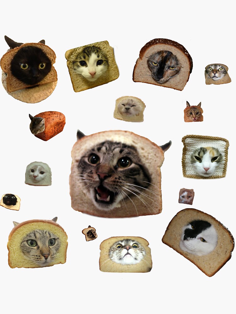 Kawaii Bread Cat Sticker for Sale by Lily mae