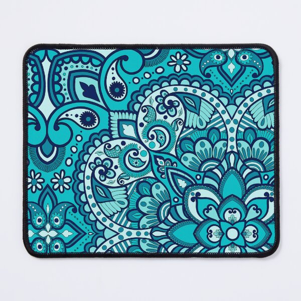 Item preview, Floral Mandala Repeat Pattern - Cerulean Blue designed and sold by SemDesigns1.