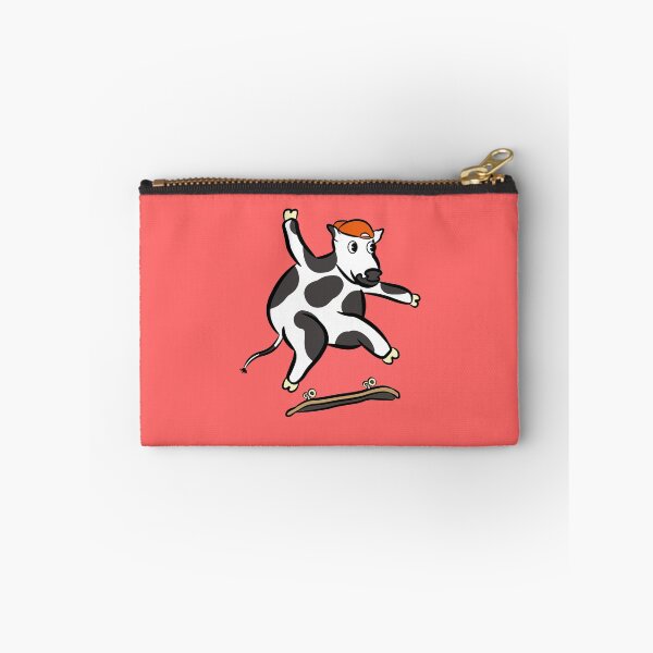 Item preview, Cartoon cow doing a kickflip skating gnarly designed and sold by Captain-Jackson.
