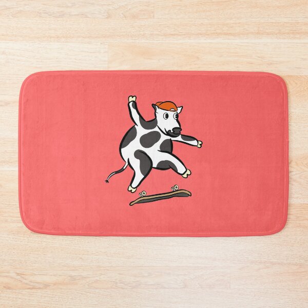Item preview, Cartoon cow doing a kickflip skating gnarly designed and sold by Captain-Jackson.