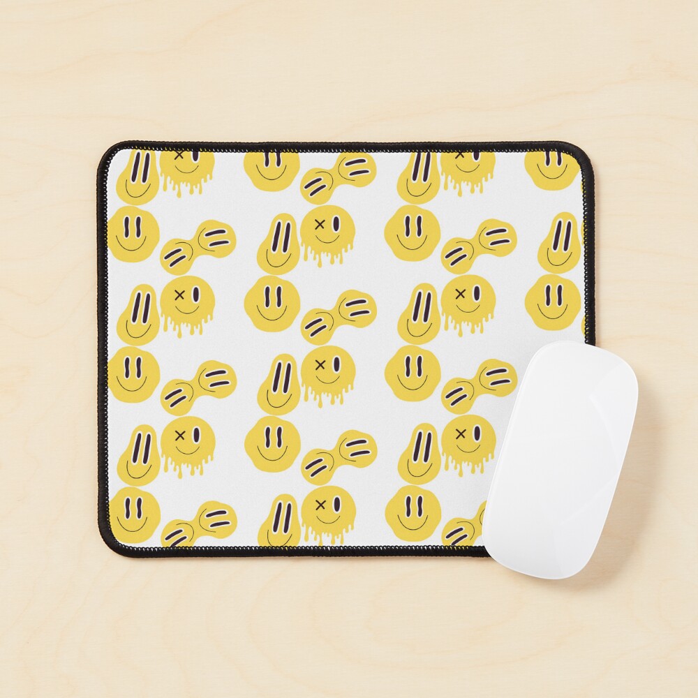 "Psychedelic Trippy Dripping Smiley Faces Emojis Pack" Mouse Pad for