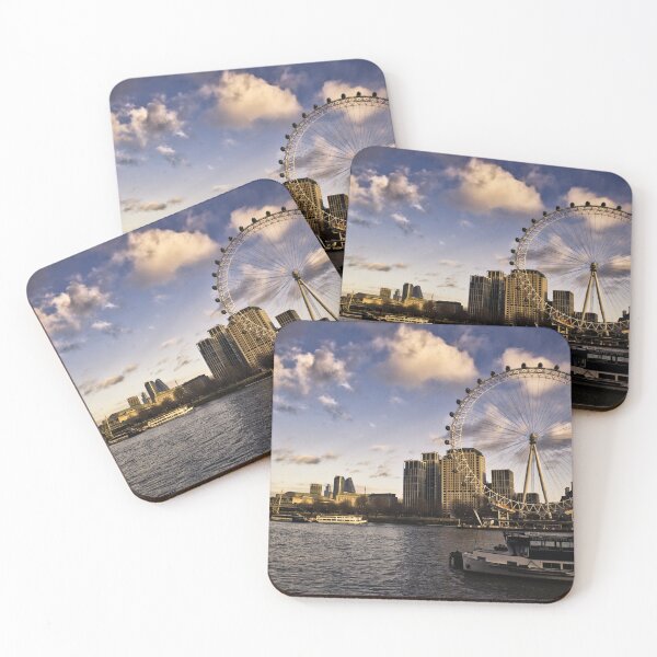 Item preview, The London eye and boats on the Thames designed and sold by Ann Biddlecombe.