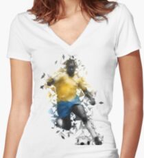 Pele Women's Fitted V-Neck T-Shirt