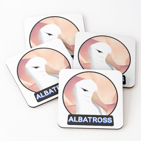 Item preview, Cute Albatross head  in orange background designed and sold by Midnightviera.