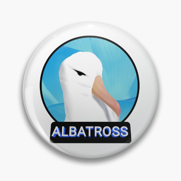Item preview, Cute Albatross head in dark blue background designed and sold by Midnightviera.