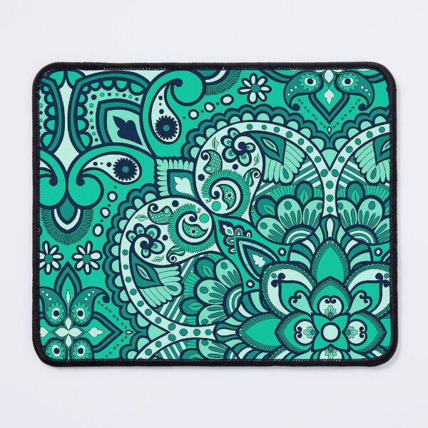 Item preview, Floral Mandala Repeat Pattern - Turquoise Green designed and sold by SemDesigns1.
