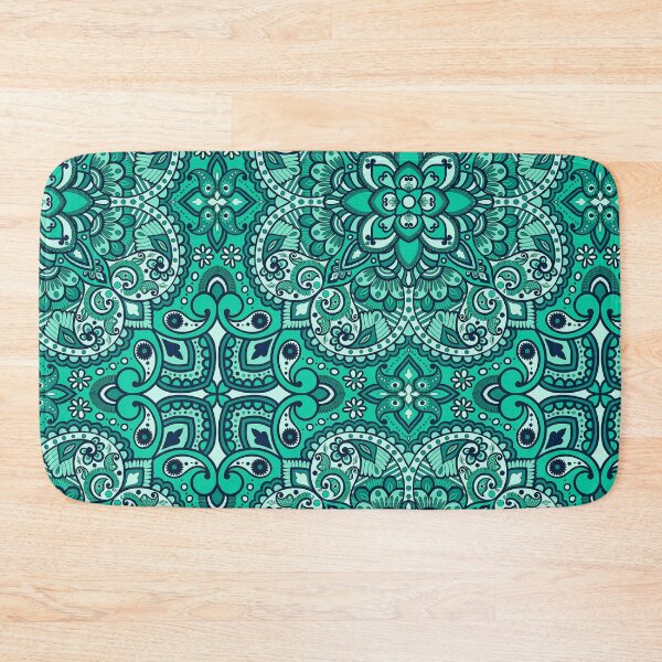 Item preview, Floral Mandala Repeat Pattern - Turquoise Green designed and sold by SemDesigns1.