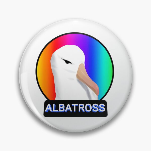 Item preview, Cute Albatross head in rainbow background designed and sold by Midnightviera.