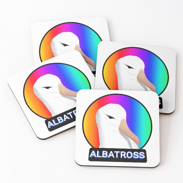 Item preview, Cute Albatross head in rainbow background designed and sold by Midnightviera.