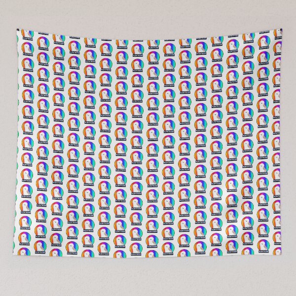 Item preview, Cute Albatross head in rainbow background designed and sold by Midnightviera.