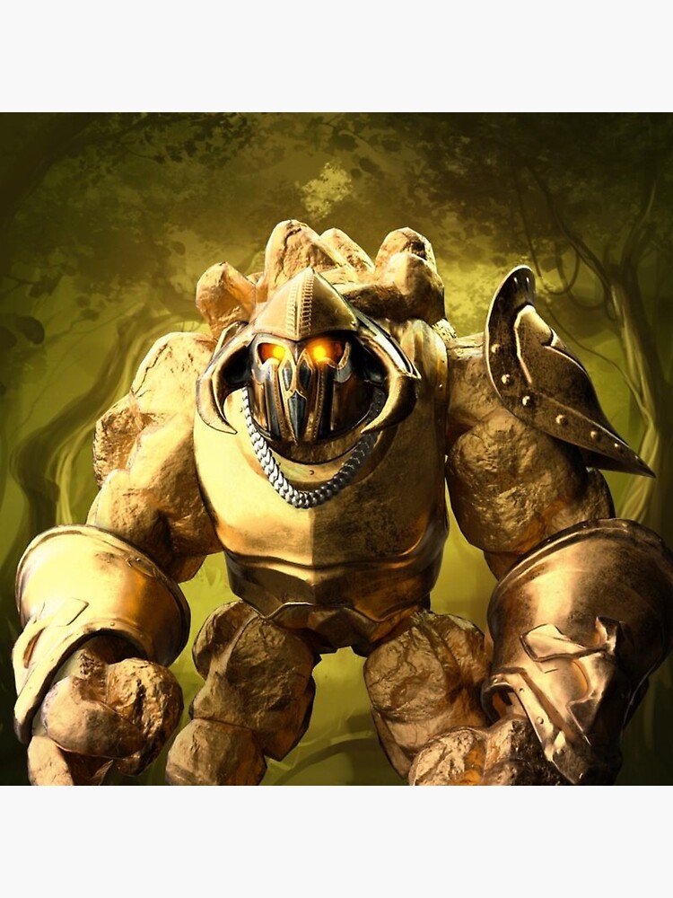 "golem armor" Poster for Sale by Cristales24 Redbubble
