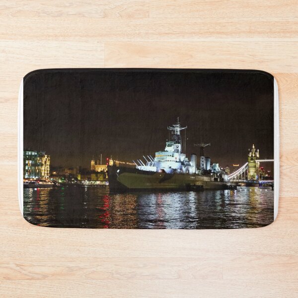 Item preview, HMS Belfast on the Thames near Tower bridge designed and sold by Ann Biddlecombe.