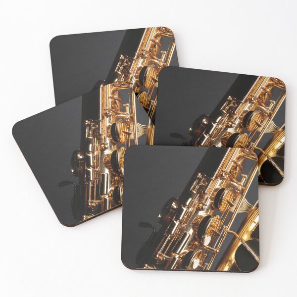 Item preview, Tenor saxophone closeup in diagonal designed and sold by wineandwords.