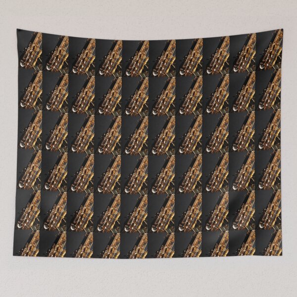 Item preview, Tenor saxophone closeup in diagonal designed and sold by wineandwords.