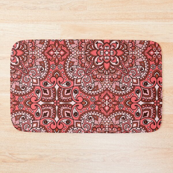 Item preview, Floral Mandala Repeat Pattern - Coral Pink designed and sold by SemDesigns1.