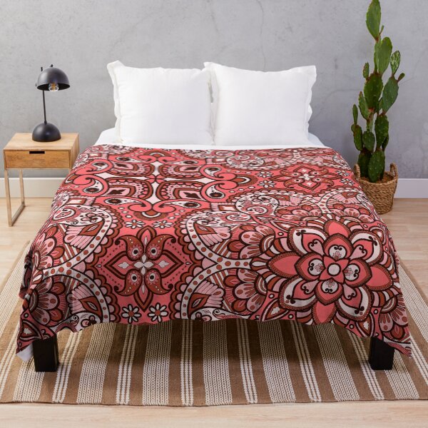 Item preview, Floral Mandala Repeat Pattern - Coral Pink designed and sold by SemDesigns1.