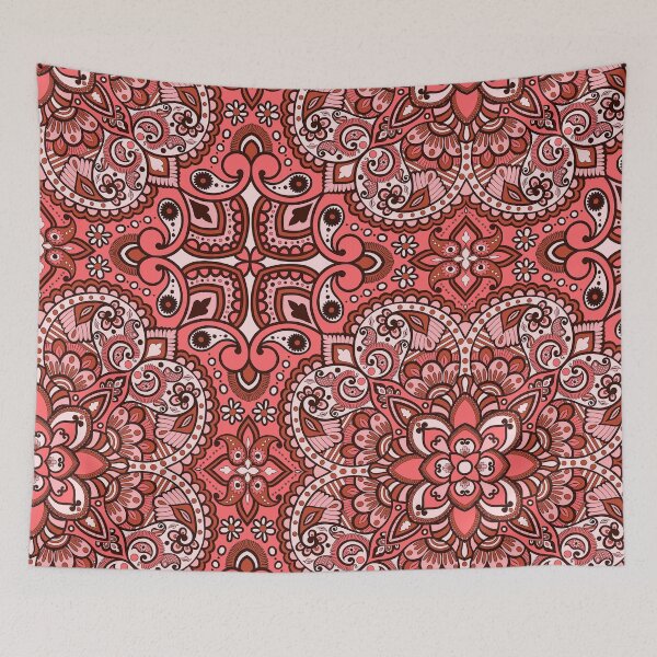 Item preview, Floral Mandala Repeat Pattern - Coral Pink designed and sold by SemDesigns1.