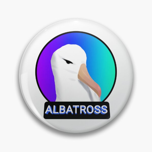 Item preview, Cute Albatross head in cool gradient background designed and sold by Midnightviera.