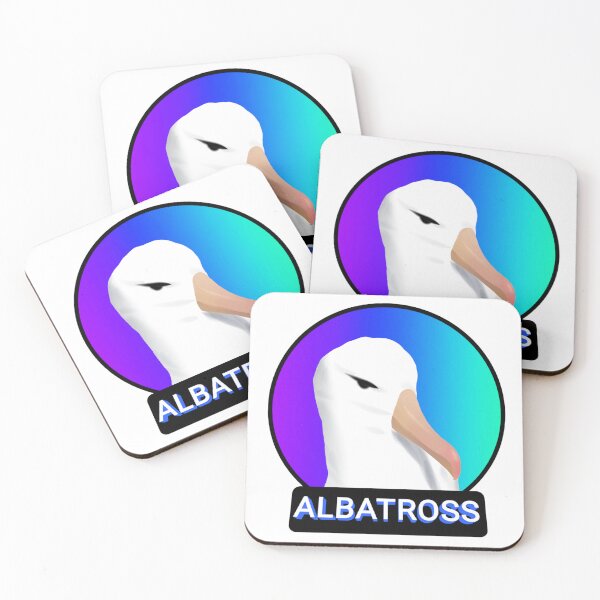 Item preview, Cute Albatross head in cool gradient background designed and sold by Midnightviera.