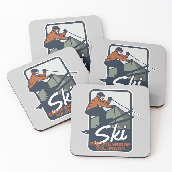 Item preview, Breckenridge USA Ski Skiing Colorado Sticker T-Shirt 04 designed and sold by OuterShellUK.