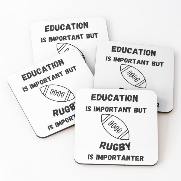 Item preview, Education Is Important But Rugby Is Importanter designed and sold by LuckyKermit.