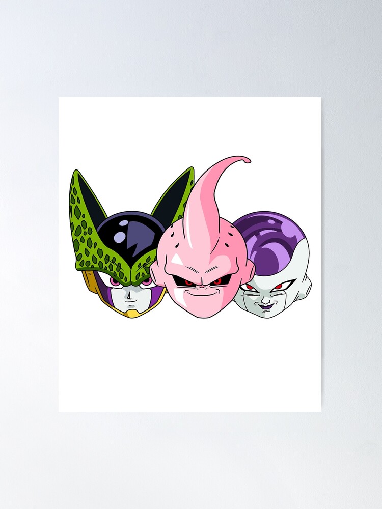 quadros-dragon-ball-freeza-cell-majin-boo-poster-a4-preto em Promoção no  Magazine Luiza