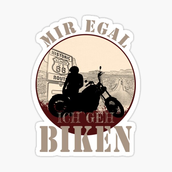 Motorrad Mann Biker - mir egal ich geh biken Sticker