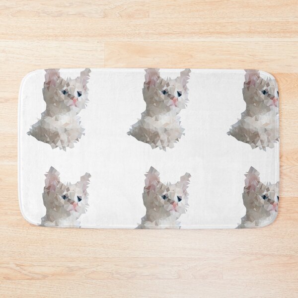 Item preview, Cute white cat kitty head low poly designed and sold by philbraxton.