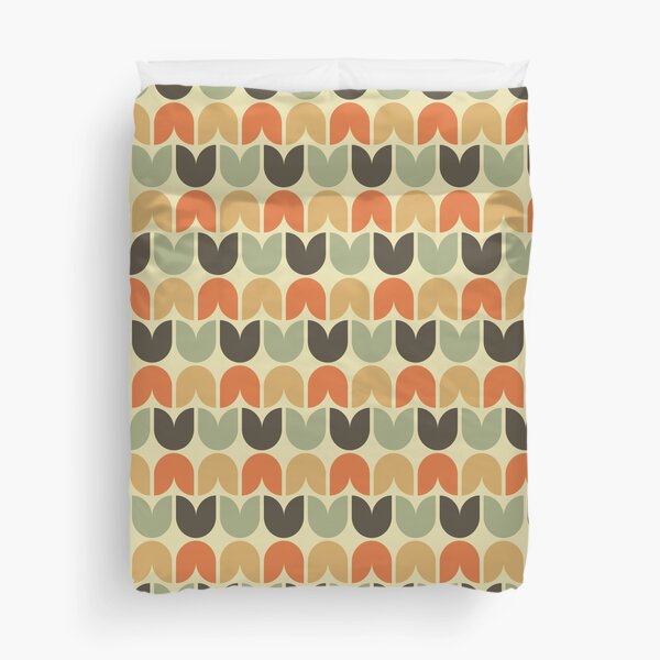 Item preview, Blomma, Vintage 70s Pattern in Retro Color Style designed and sold by BesanoStyle.