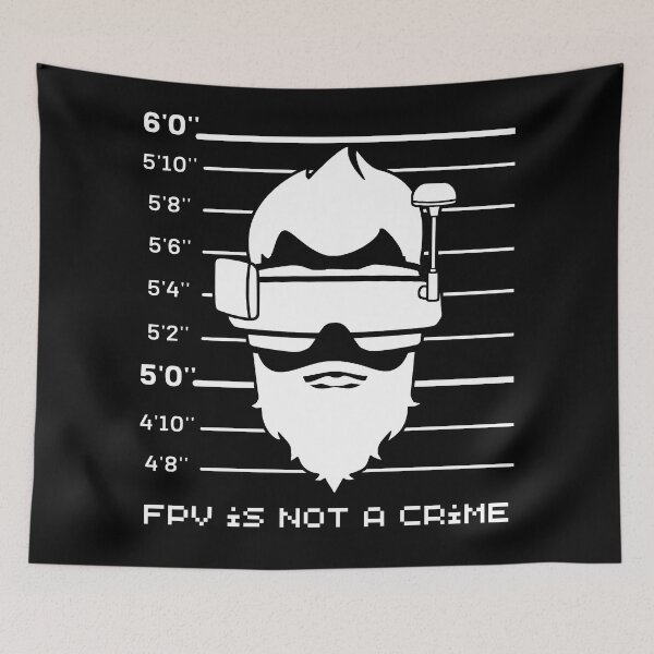 Item preview, FPV Is Not A Crime - Funny Gift For Quadcopter Lovers And Drone Enthusiasts designed and sold by funpix-shop.