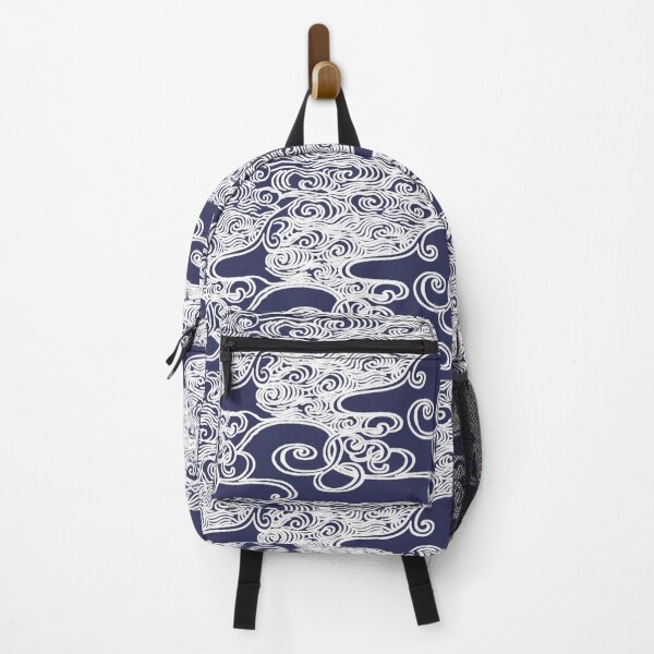 Item preview, Japanese Waves Simple White Line Illustration designed and sold by TrulyEpoque.