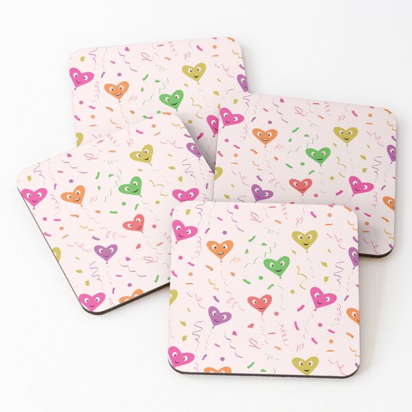 Item preview, Happy smiling cartoon heart shaped party  balloons pattern  designed and sold by Yasminepatterns .