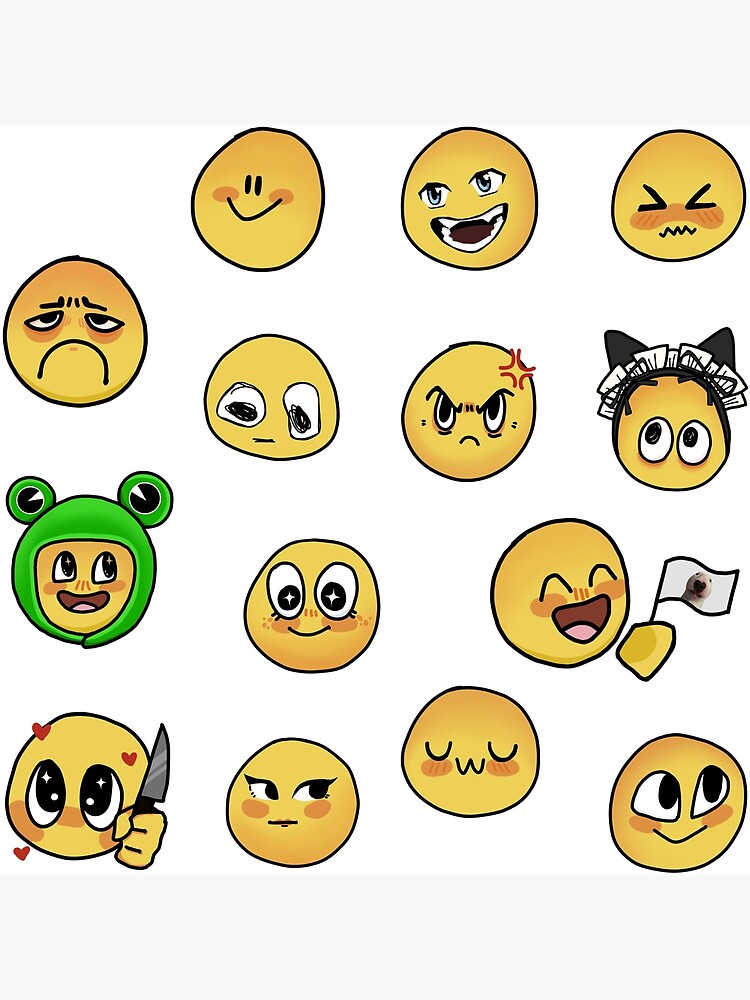 Sad cursed emoji Sticker for Sale by jenmish