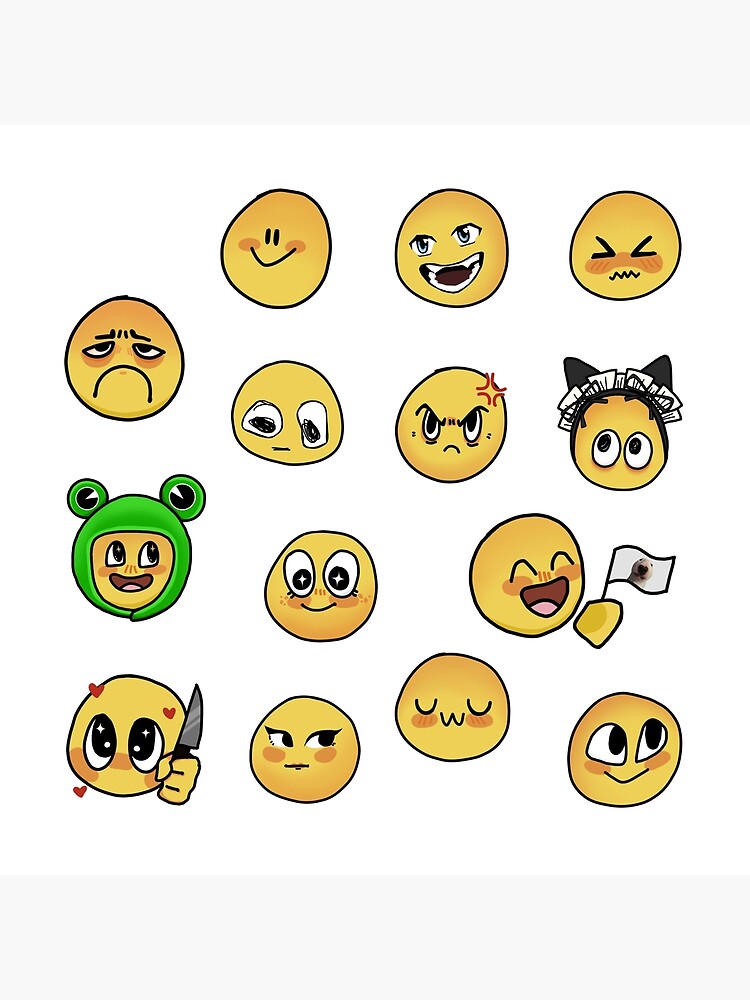 Cursed Emojis (redrawn) | Art Board Print