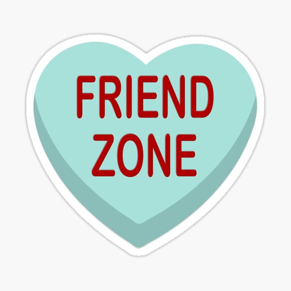 "Candy Heart Anti Valentines Day, Friend Zone" Sticker by GeminiSq ...