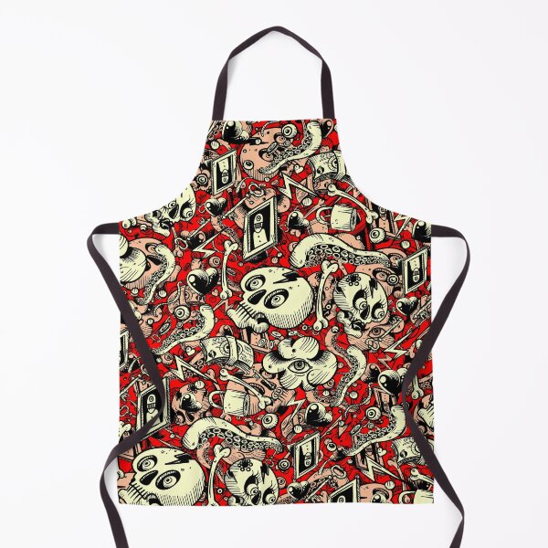 Item preview, Red Doodle pattern Chaos designed and sold by fakeface.