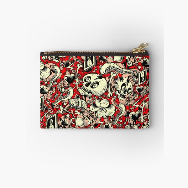 Item preview, Red Doodle pattern Chaos designed and sold by fakeface.