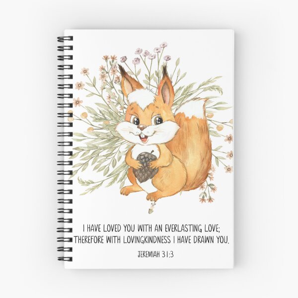 Item preview, I Have Loved You, Bible, Watercolor Scripture, Forest Animals, Woodland Animals, Kids Scripture designed and sold by Dzhenka-Balimez.
