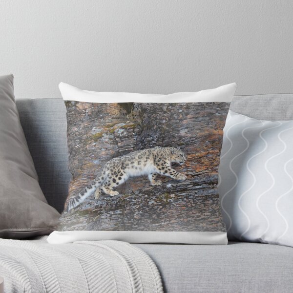 Item preview, Snow Leopard on rocky ledge designed and sold by James Cumming.