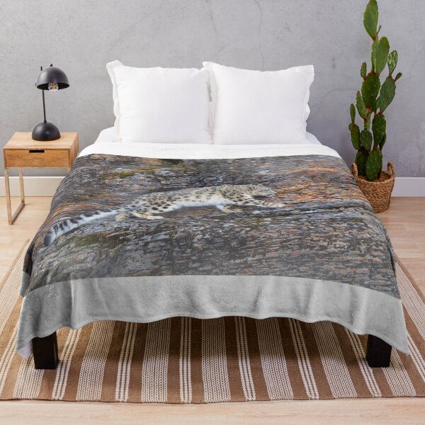 Item preview, Snow Leopard on rocky ledge designed and sold by James Cumming.