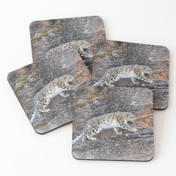 Item preview, Snow Leopard on rocky ledge designed and sold by James Cumming.