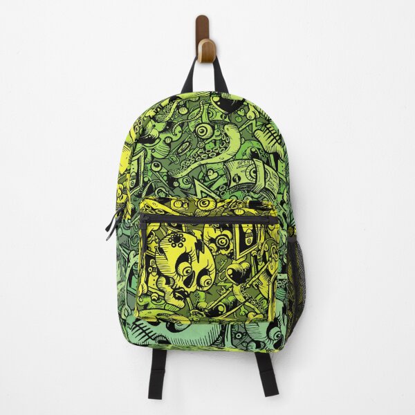 Item preview, Green Doodle pattern Chaos designed and sold by fakeface.